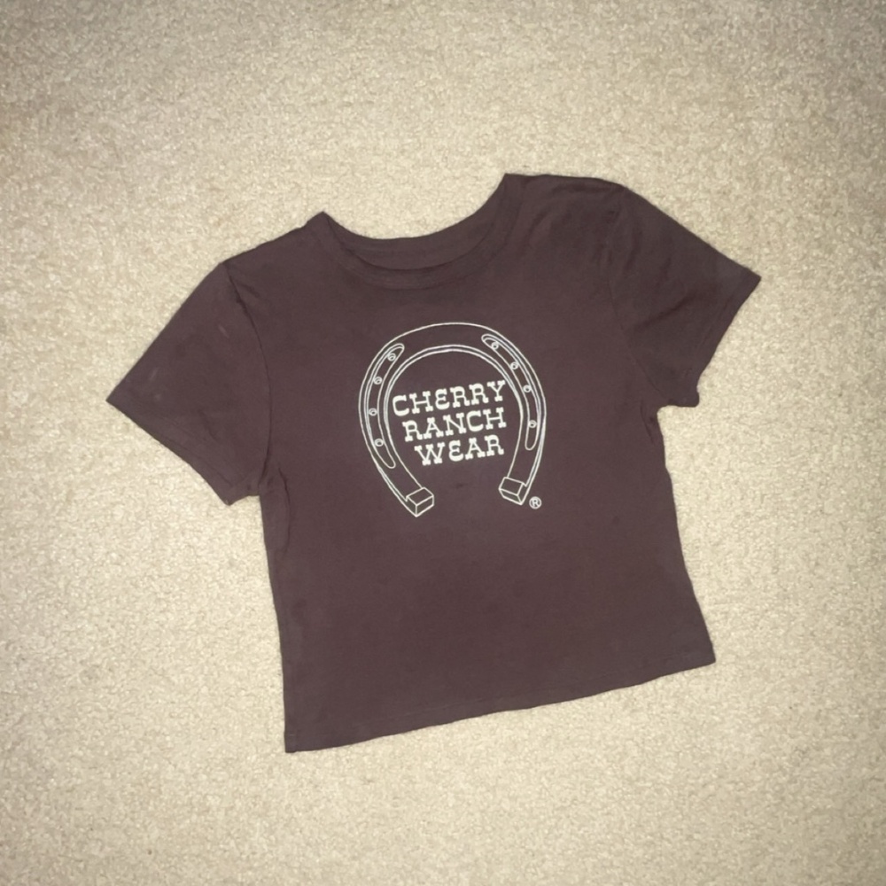 Cherry LA cropped baby tee size small
